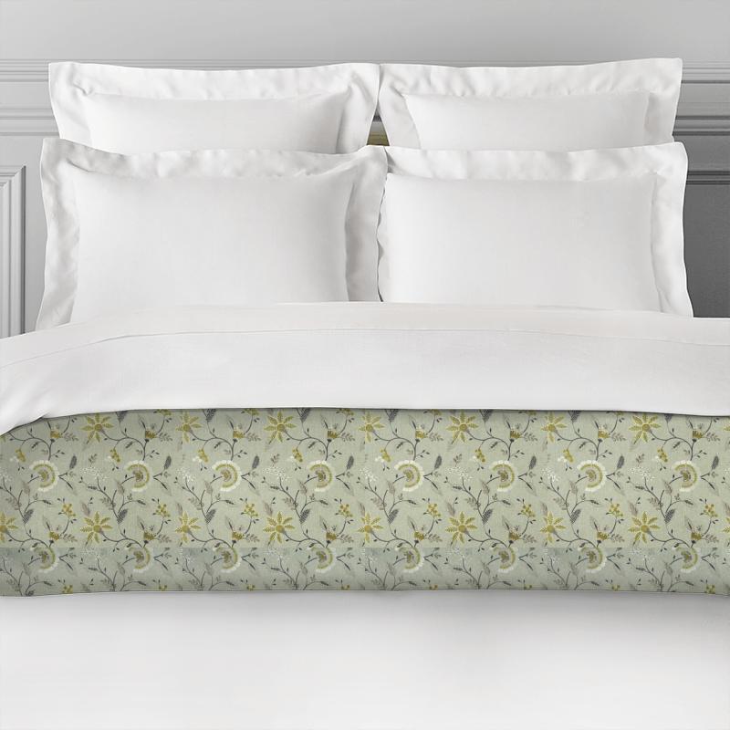 Clarke and Clarke Halcyon Delamere Chartreuse Bed Runner
