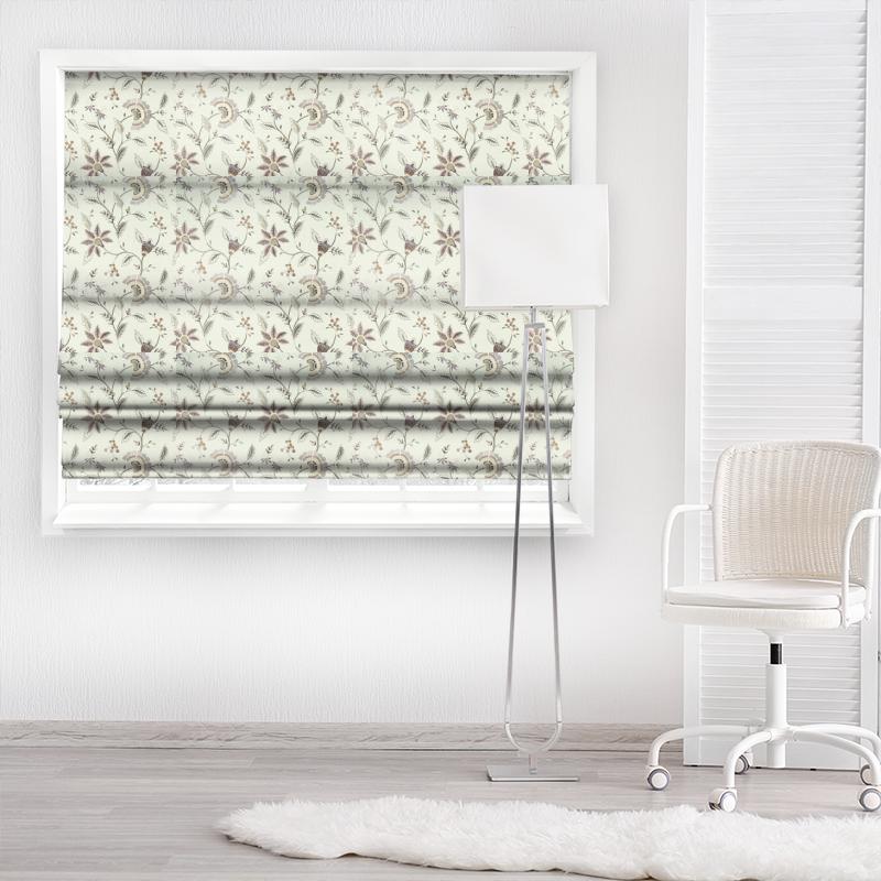 Clarke and Clarke Halcyon Delamere Heather Made To Measure Roman Blind