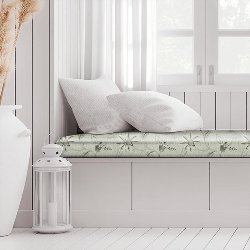 Clarke and Clarke Halcyon Delamere Natural Box Cushion