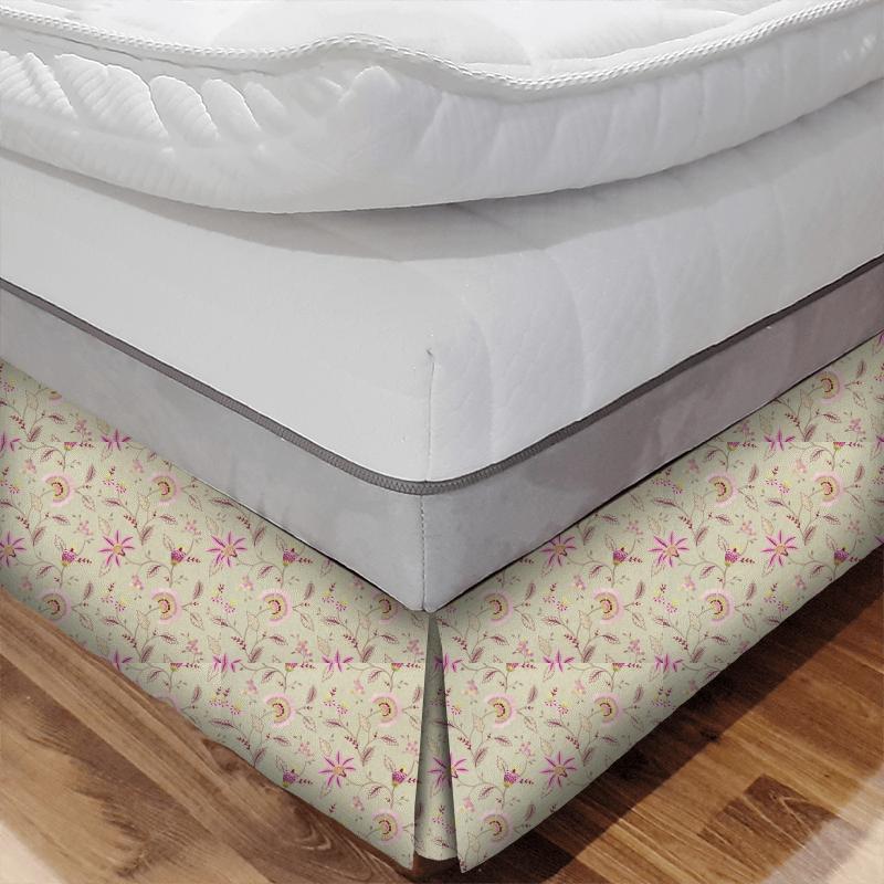 Clarke and Clarke Halcyon Delamere Raspberry Bed Base Valance