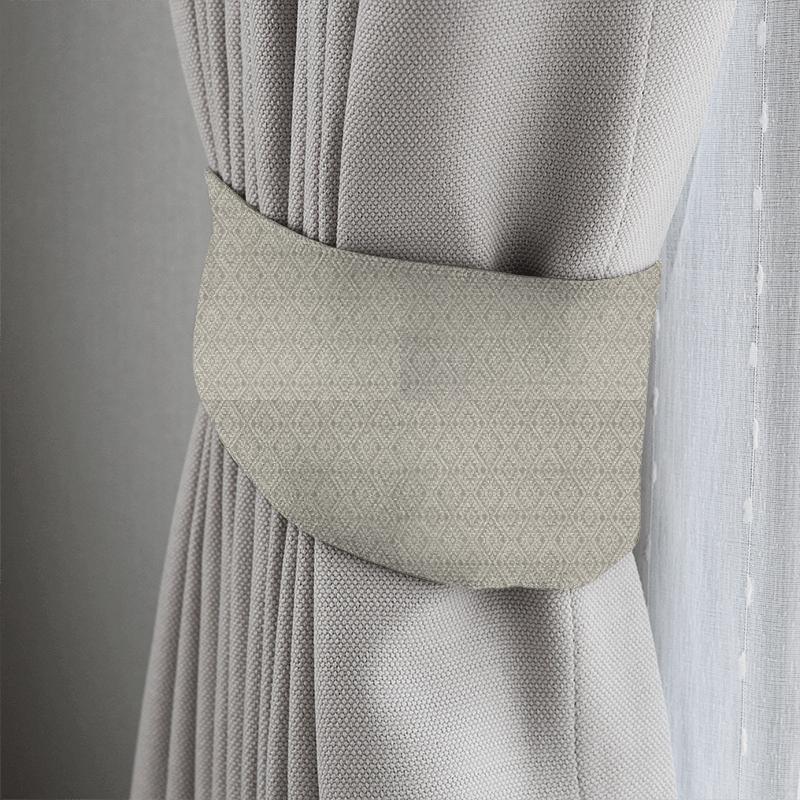 Clarke and Clarke Halcyon Hampstead Charcoal Tieback