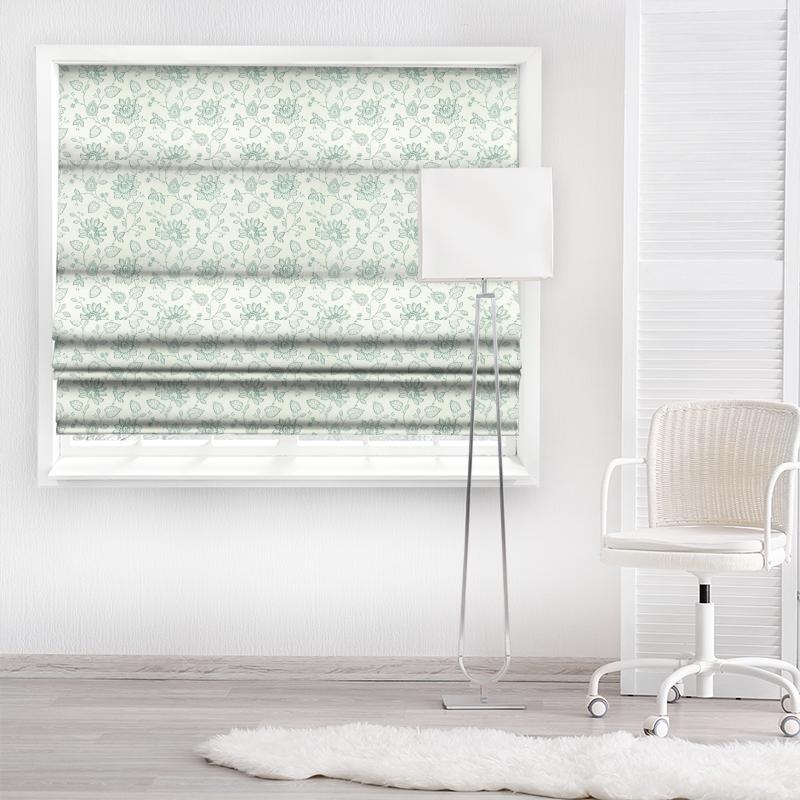 Clarke and Clarke Halcyon Liliana Duckegg Made To Measure Roman Blind
