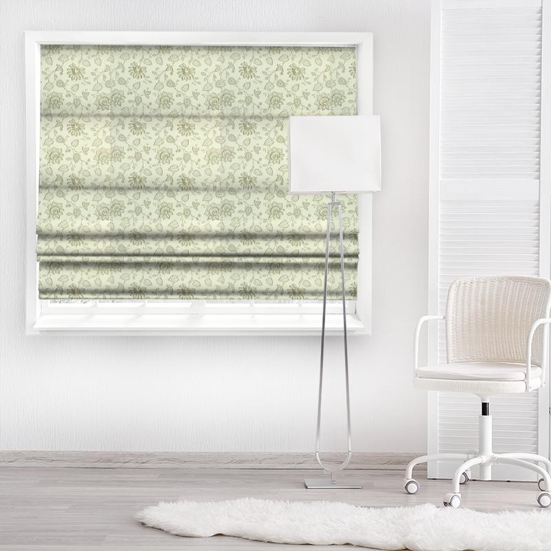 Clarke and Clarke Halcyon Liliana Linen Made To Measure Roman Blind