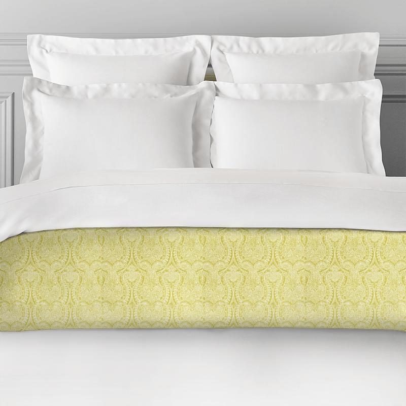 Clarke and Clarke Halcyon Pastiche Chartreuse Bed Runner