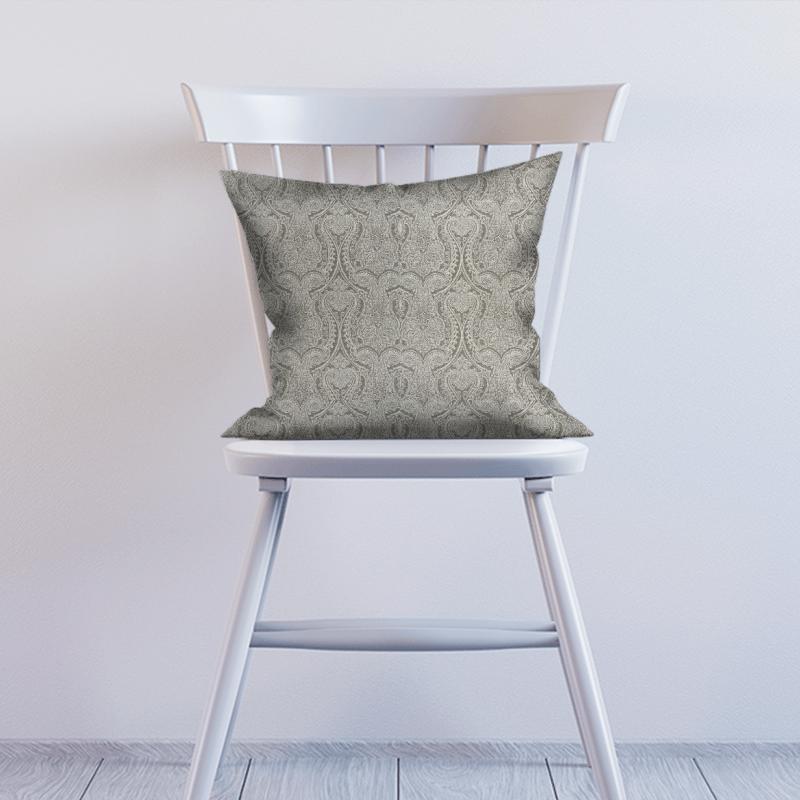 Clarke and Clarke Halcyon Pastiche Mocha Cushion