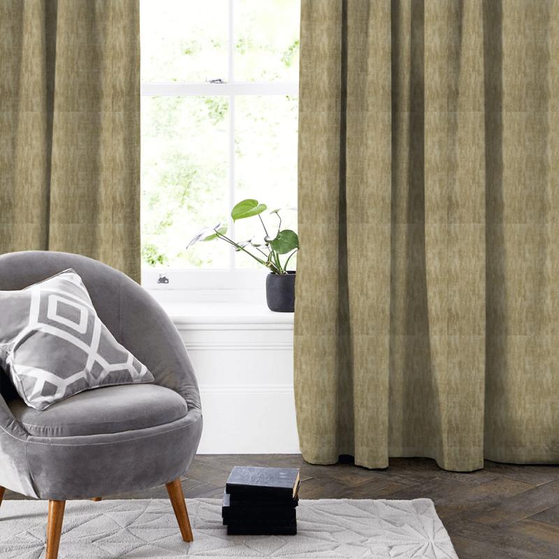 Clarke and Clarke Castle Garden Baker Camel Made To Measure Curtain