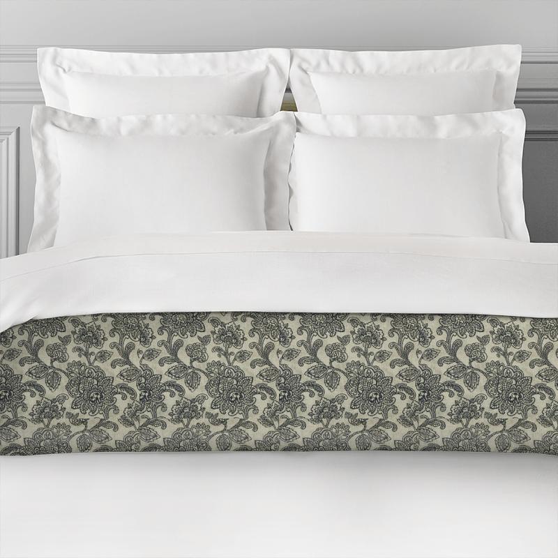 Clarke and Clarke Castle Garden Cranbrook Charcoal Bed Runner