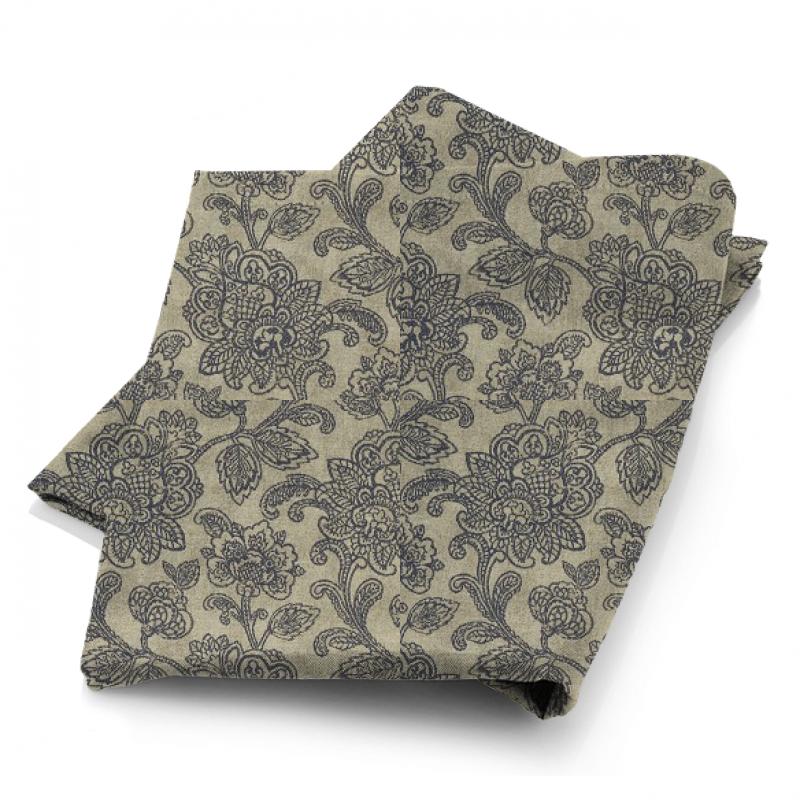 Clarke and Clarke Castle Garden Cranbrook Midnight Fabric