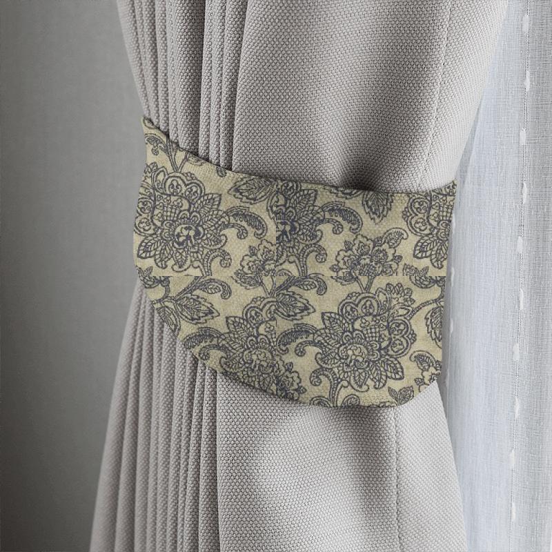 Clarke and Clarke Castle Garden Cranbrook Midnight Tieback