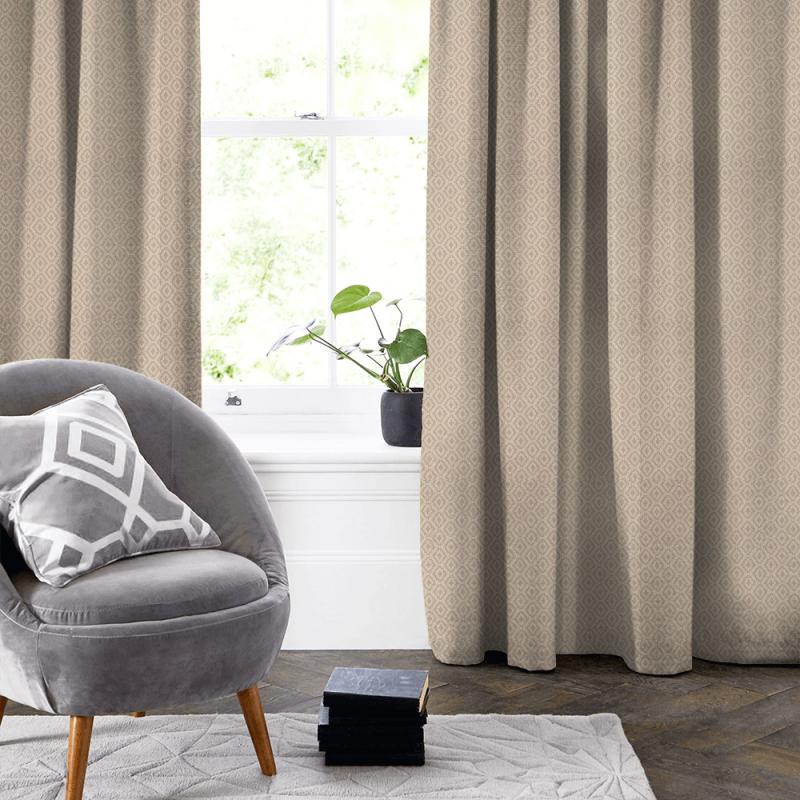 Clarke and Clarke Castle Garden Keaton Blush Made To Measure Curtain