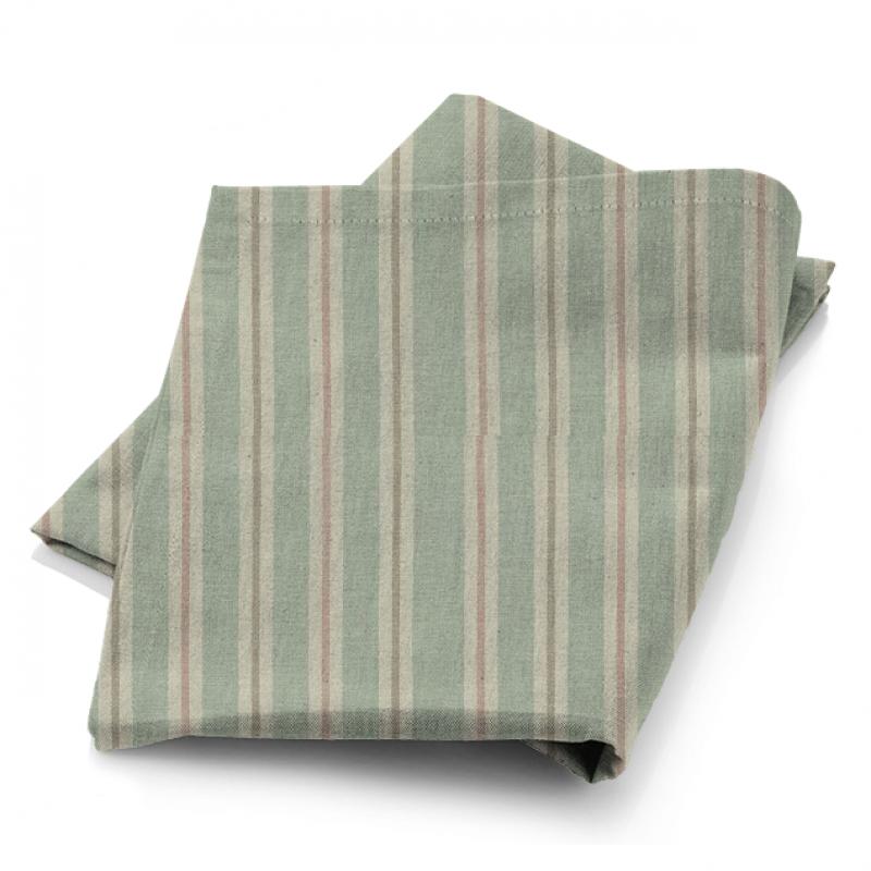 Clarke and Clarke Castle Garden Sackville Stripe Mineral / Blush Fabric