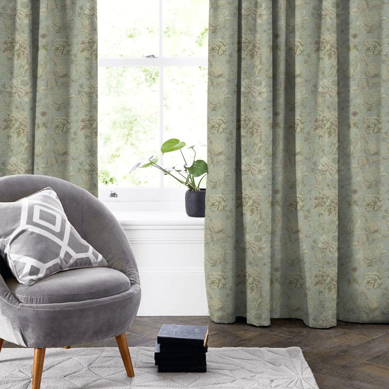 Clarke and Clarke Castle Garden Sissinghurst Mineral / Blush Made To Measure Curtain