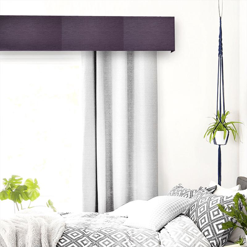 Ashley Wilde Textures Glint Aubergine Pelmet