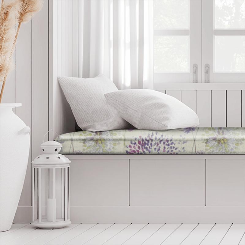 Flora Linen Heather Box Cushion Voyage Decoration Diffusion Weaves Flora Linen Heather Box Cushion