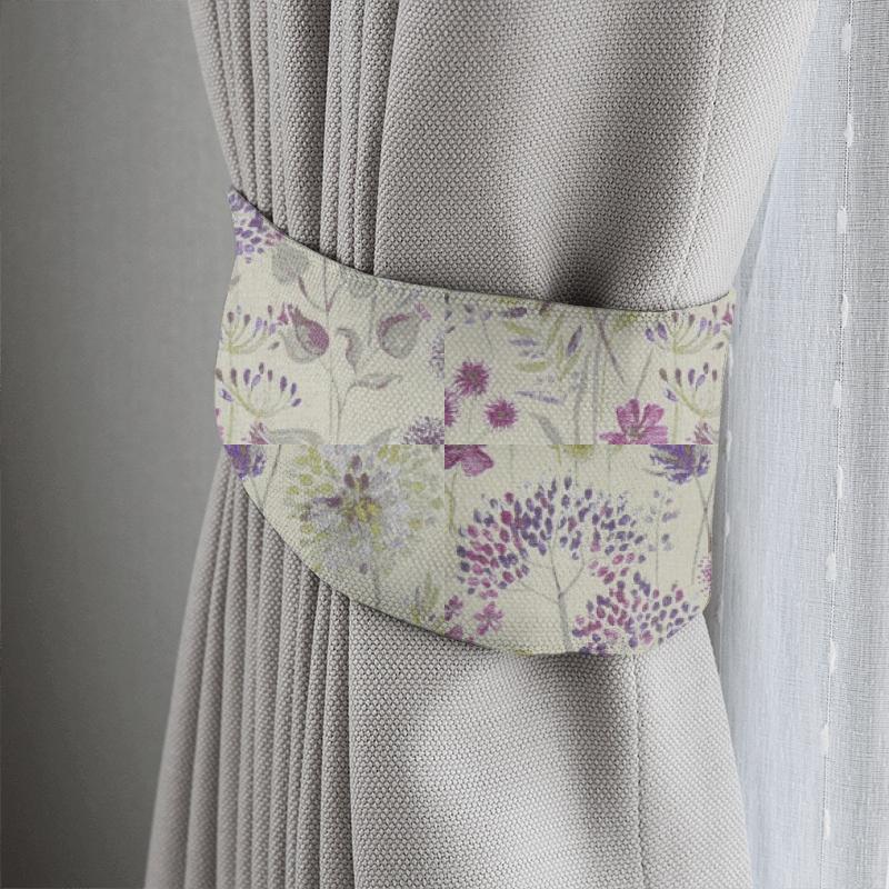 Voyage Decoration Diffusion Weaves Flora Linen Heather Tieback