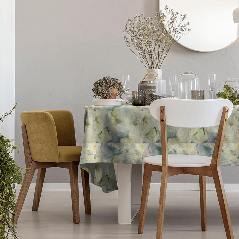 Voyage Decoration Equator Prints Isabela Lemon Natural Tablecloth