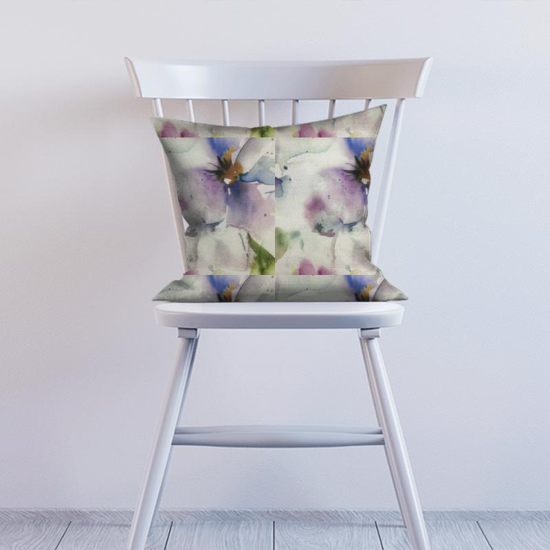 Voyage Decoration Equator Prints Samarinda Violet Cushion