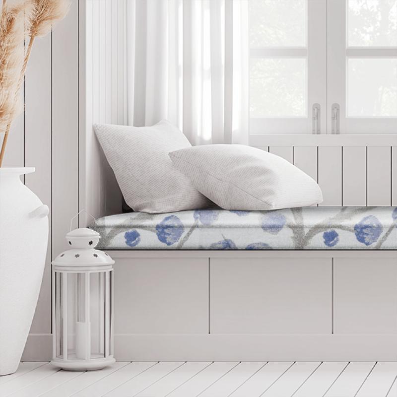 Voyage Decoration Diffusion Weaves Topola Bluebell Box Cushion