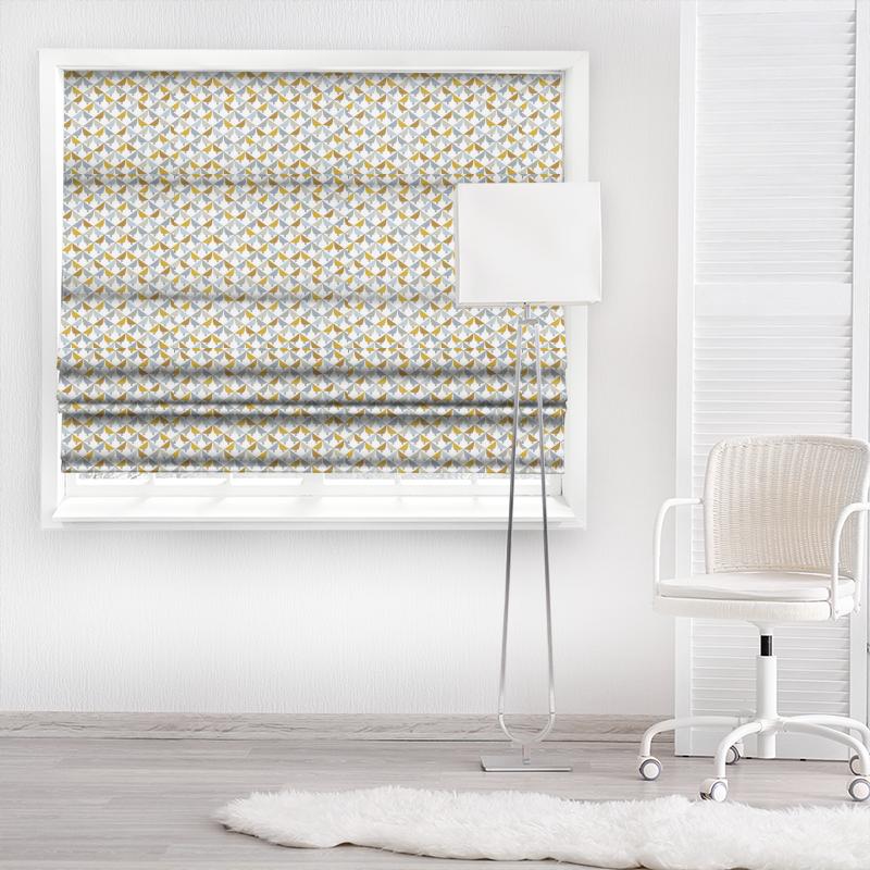 Scion Noukku Fabrics Lintu Dandelion / Butterscotch / Pebble Made To Measure Roman Blind