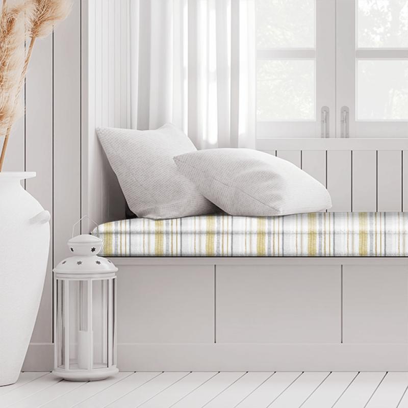 Scion Noukku Fabrics Noki Ochre / Hemp / Charcoal Box Cushion