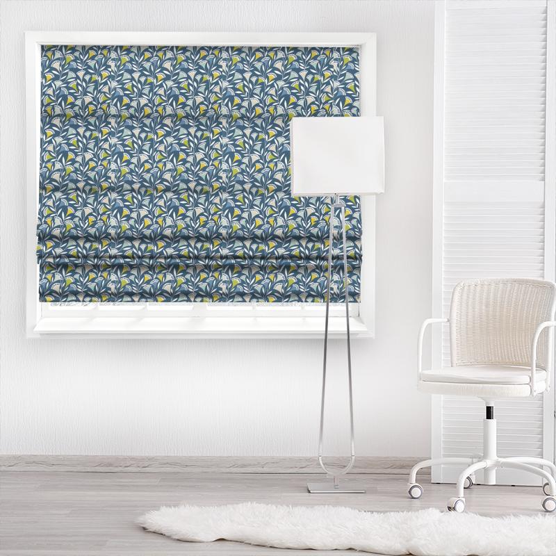 Noukku Mist / Kiwi / Midnight Made To Measure Roman Blind Scion Noukku Fabrics Noukku Mist / Kiwi / Midnight Made To Measure Roman Blind