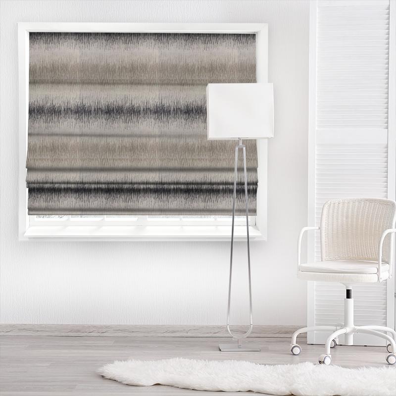 Bill Beaumont Esme Chloe Charcoal Made To Measure Roman Blind