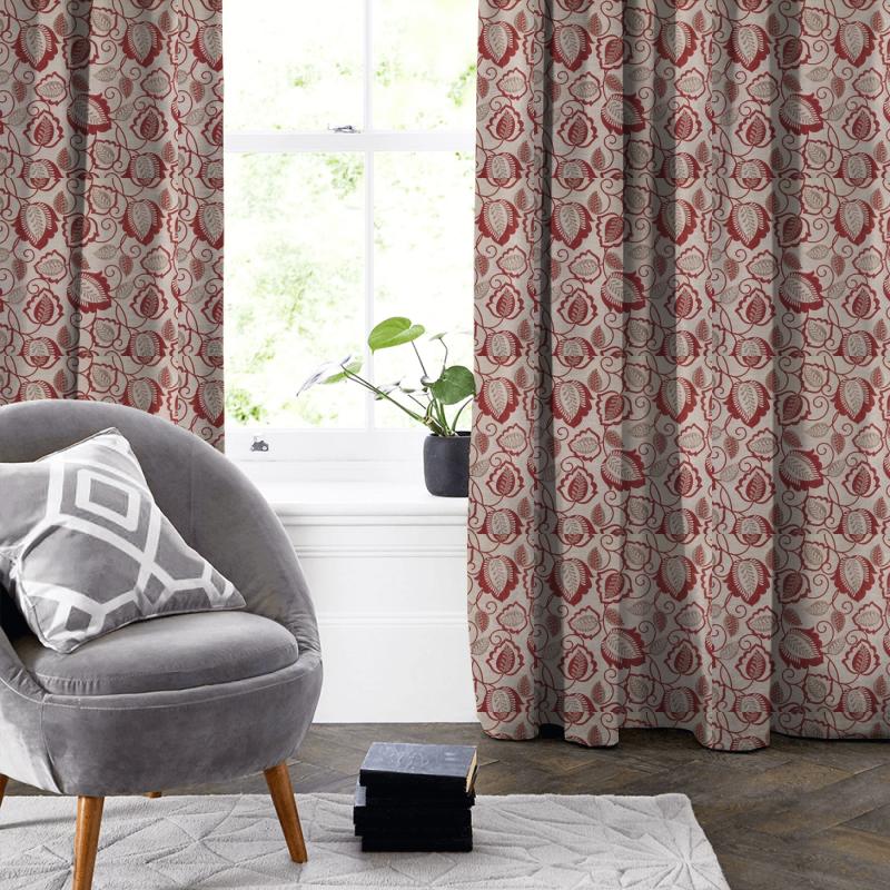 Bill Beaumont Esme Esme Red Made To Measure Curtain
