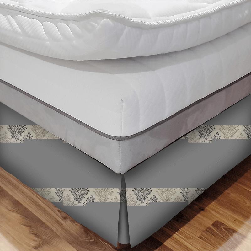 Bill Beaumont Esme Jessie Charcoal Bed Base Valance