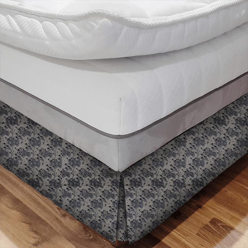Darcey Charcoal Bed Base Valance Bill Beaumont Boutique Darcey Charcoal Bed Base Valance