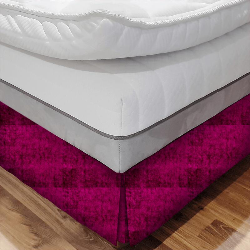 Fryetts Plains Velvet Fuchsia Bed Base Valance