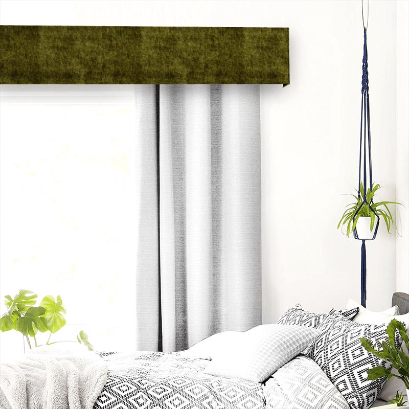 Fryetts Plains Velvet Olive Pelmet