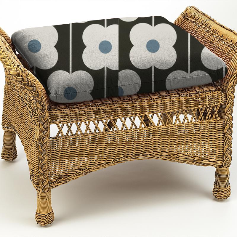 Orla Kiely Prints Volume 1 Abacus Flower Powder Blue Box Cushion