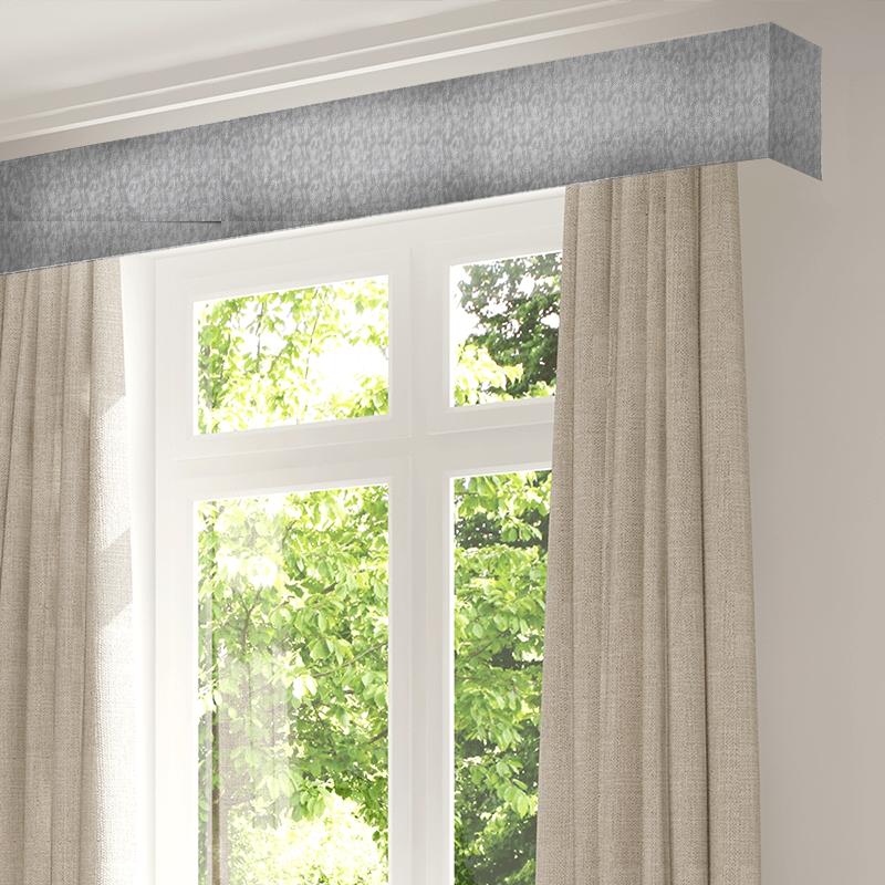 Prestigious Textiles Cascade Arlo Chrome Pelmet