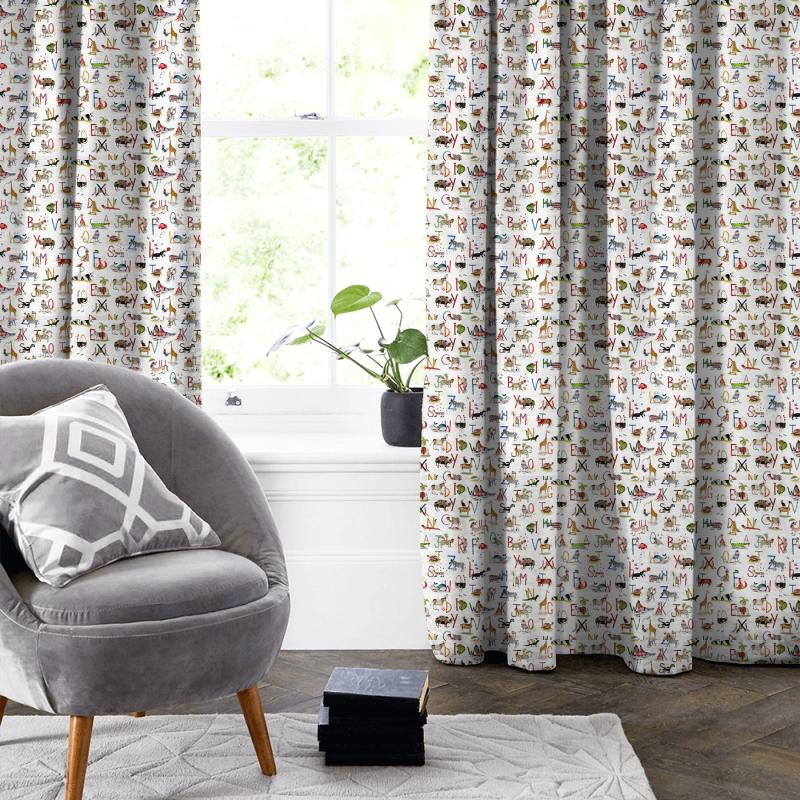 Prestigious Textiles My World Animal Alphabet Paintbox Made To Measure Curtain