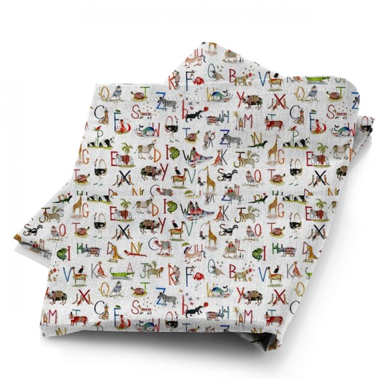 Prestigious Textiles My World Animal Alphabet Paintbox Fabric