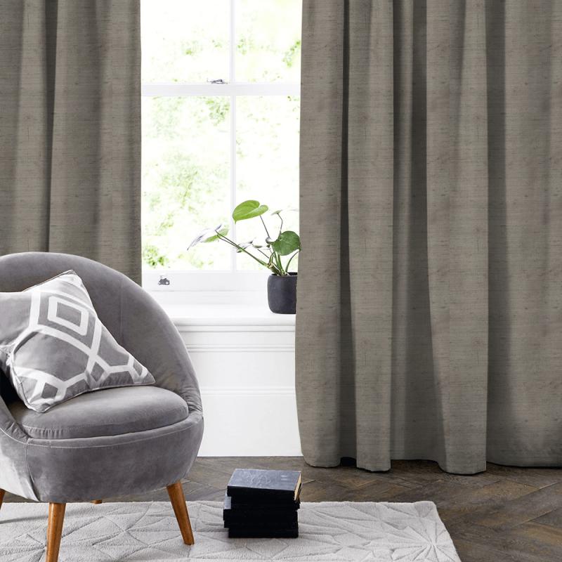 Wemyss Komodo Silk Komodo Silk Ash Made To Measure Curtain