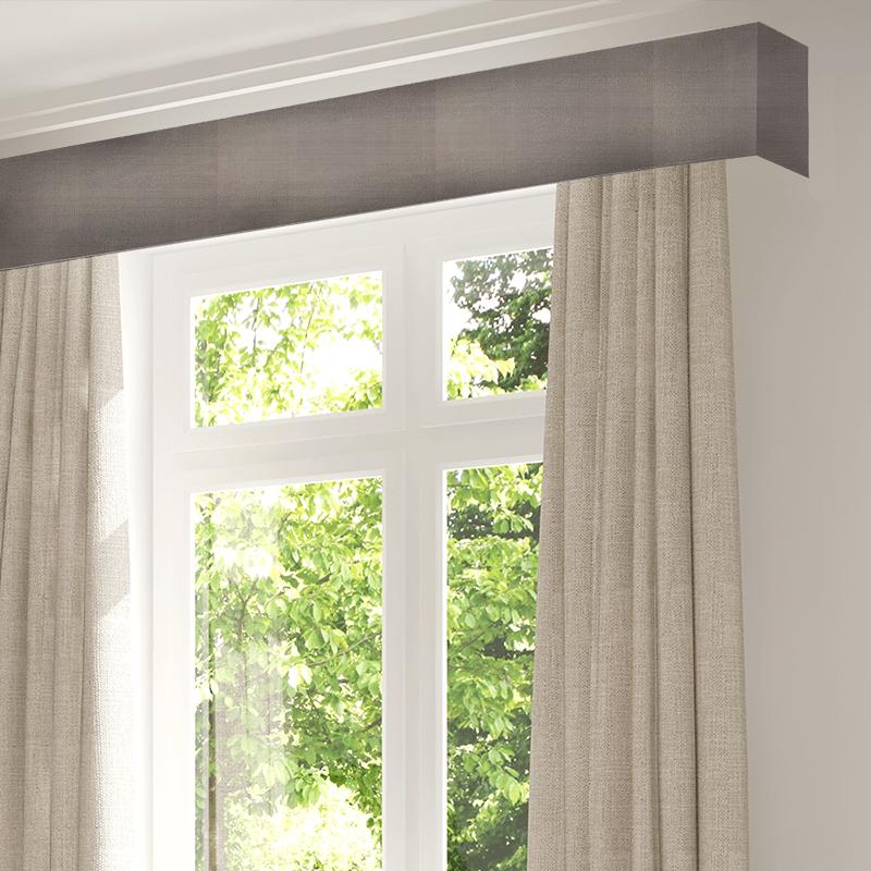Komodo Silk Feather Grey Pelmet Wemyss Komodo Silk Komodo Silk Feather Grey Pelmet