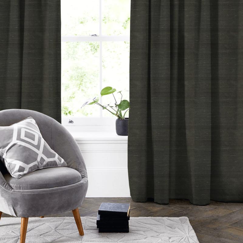 Wemyss Komodo Silk Komodo Silk Graphite Made To Measure Curtain