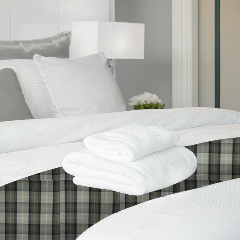 Porter & Stone Timor Balmoral Oxford Blue Bed Runner