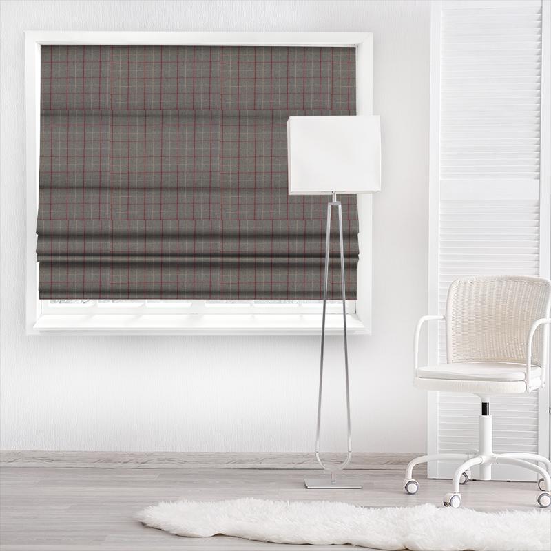 Porter & Stone Timor Bamburgh Cherry Made To Measure Roman Blind
