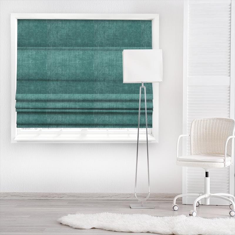 Clarke and Clarke Allure Allure Aqua Made To Measure Roman Blind