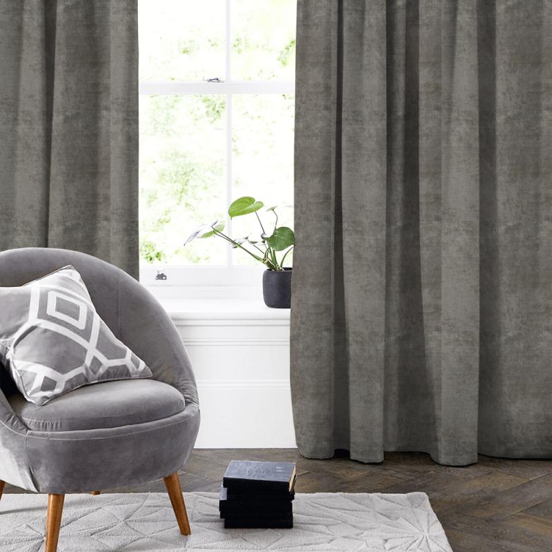Clarke and Clarke Allure Allure Ash Made To Measure Curtain