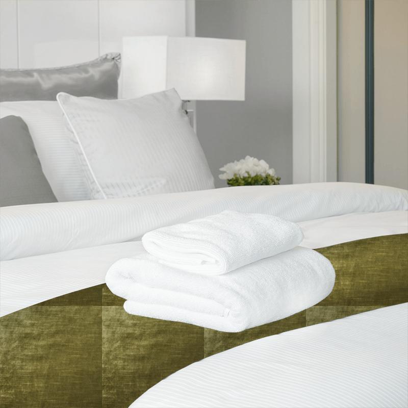 Clarke and Clarke Allure Allure Olive Bed Runner