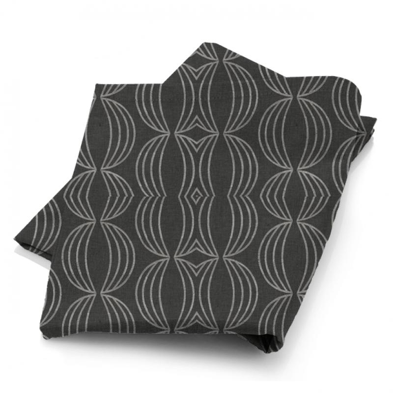 Clarke and Clarke Lusso Carraway Charcoal Fabric