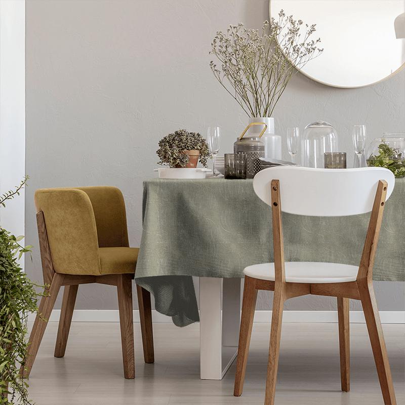 Clarke and Clarke Lusso Carraway Linen Tablecloth