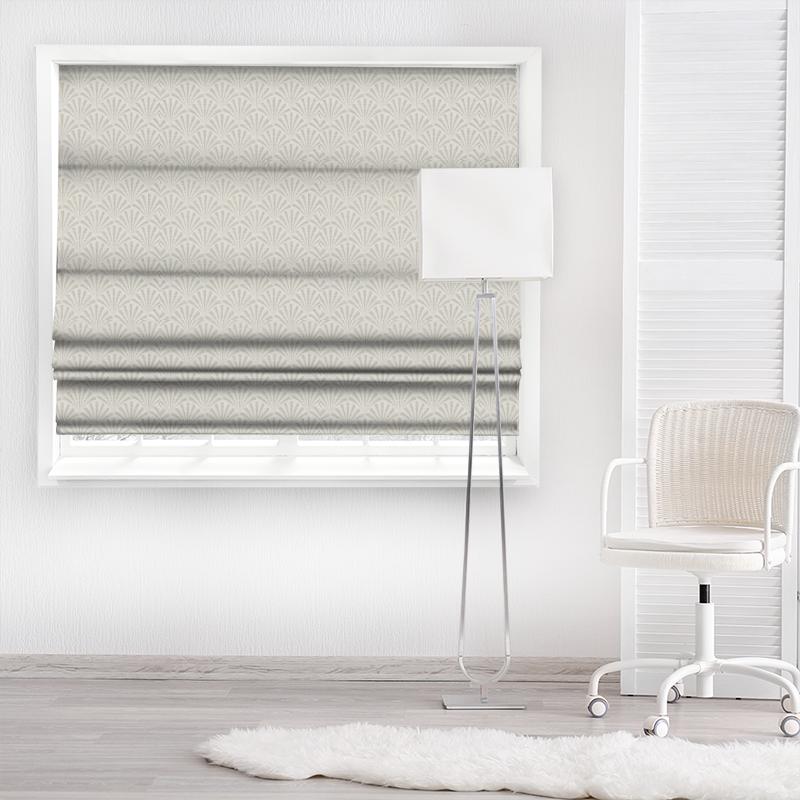 Clarke and Clarke Lusso Chrysler Pebble Made To Measure Roman Blind