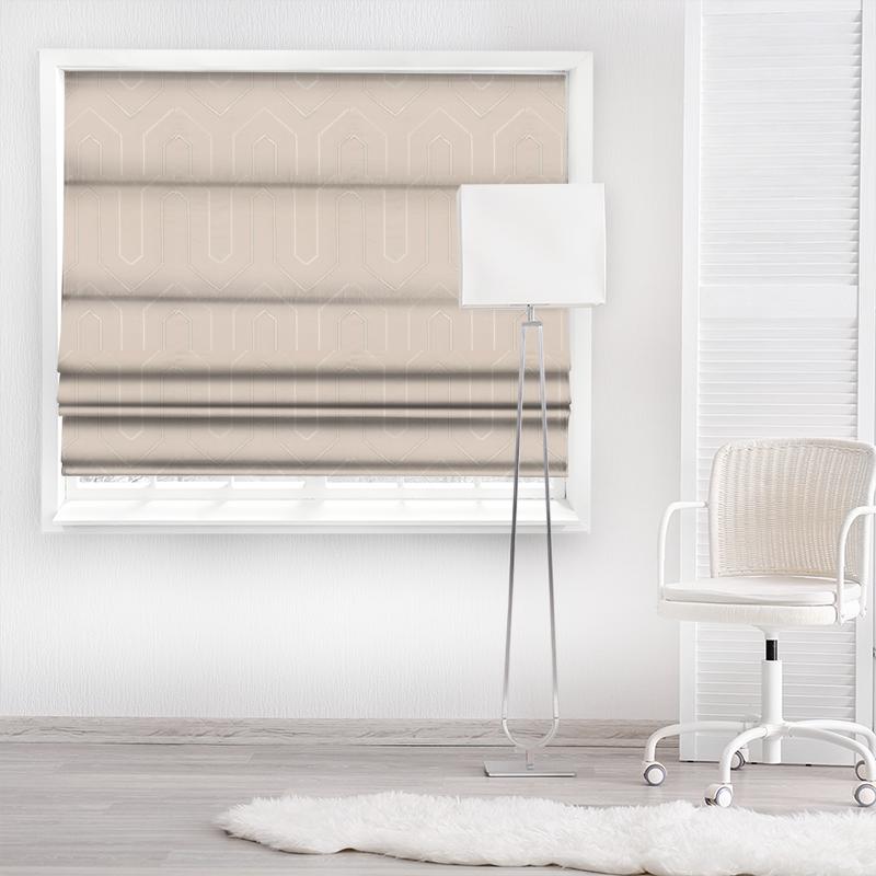 Clarke and Clarke Lusso Gatsby Blush Made To Measure Roman Blind