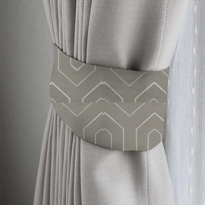Clarke and Clarke Lusso Gatsby Mocha Tieback