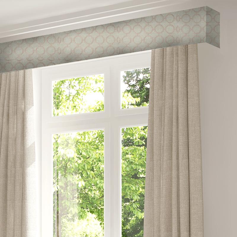 Clarke and Clarke Lusso Glamour Blush Pelmet