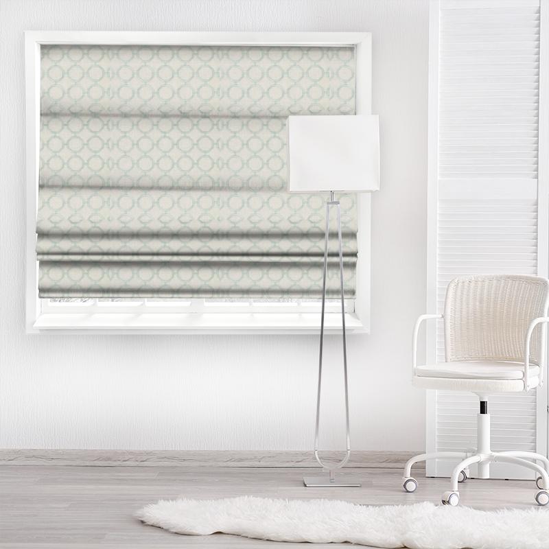 Clarke and Clarke Lusso Glamour Mineral Made To Measure Roman Blind